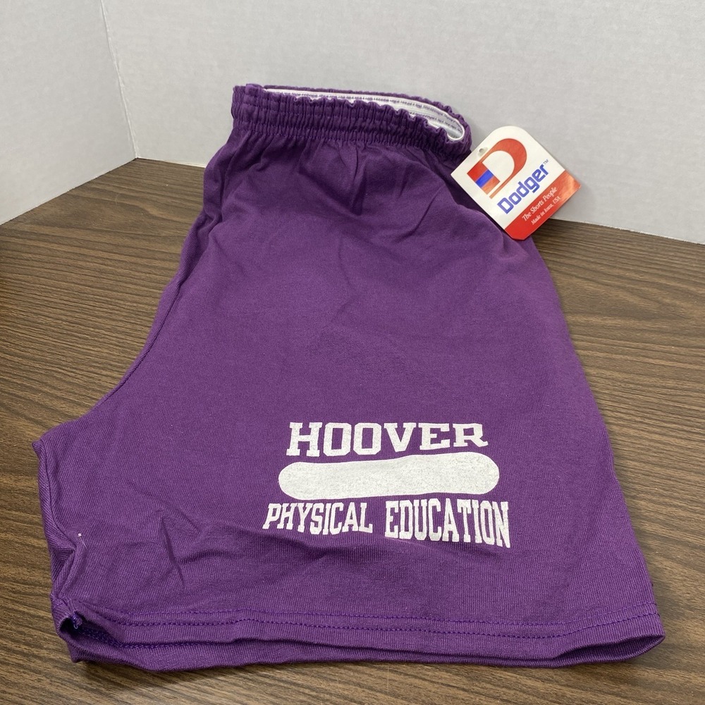 VTG Purple Dodger gym shorts Size Large NWT 90s Hoover Physical Education USA